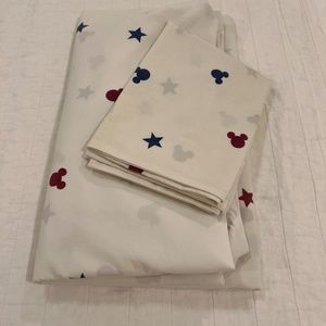 Disney Mickey Mouse Full Fitted Sheet and (1) Standard Pillowcase